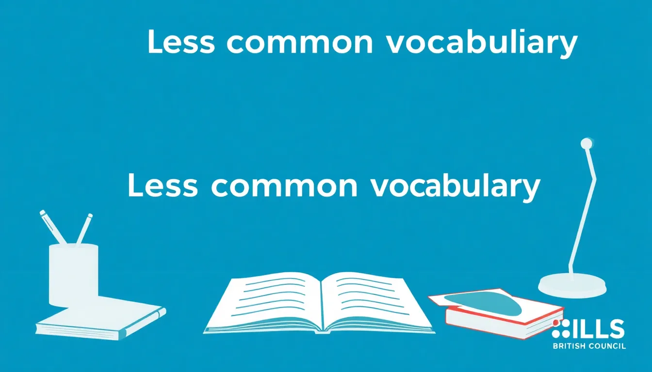Less common vocabulary